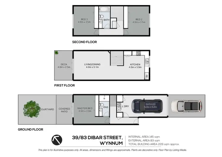 Floorplan of Homely townhouse listing, 39/83 Dibar Street, Wynnum QLD 4178