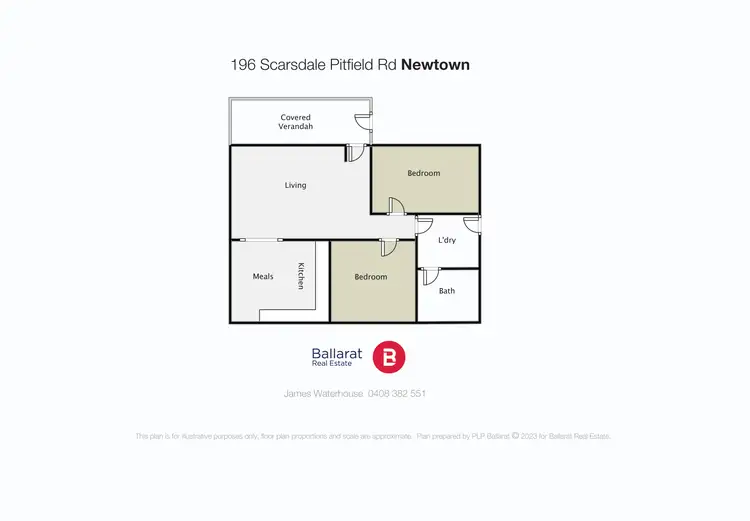Floorplan of Homely house listing, 196 Scarsdale-Pitfield Road, Newtown VIC 3351