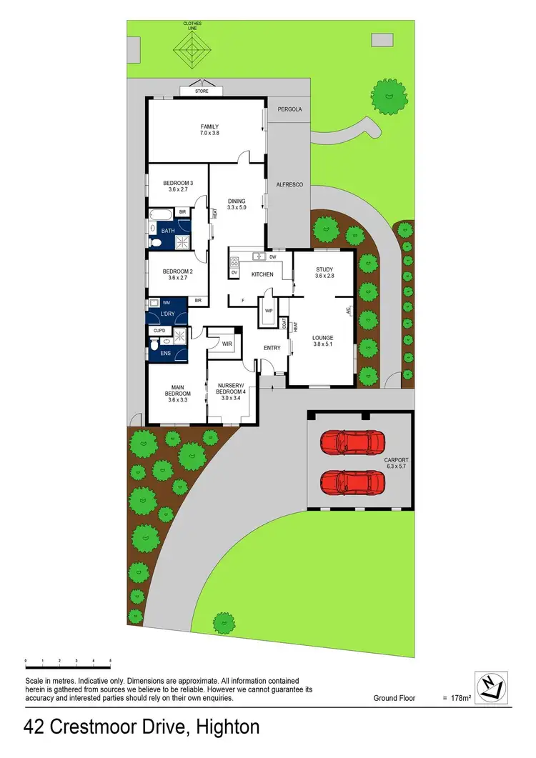 Floorplan of Homely house listing, 42 Crestmoor Drive, Highton VIC 3216