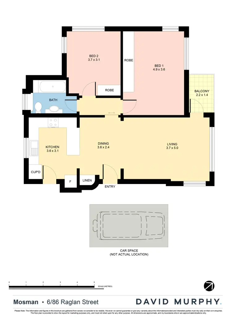Floorplan of Homely apartment listing, 6/86 Raglan Street, Mosman NSW 2088