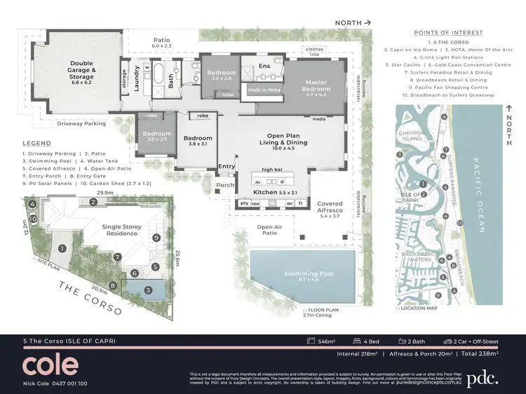 Floorplan of Homely house listing, 5 The Corso, Isle of Capri QLD 4217