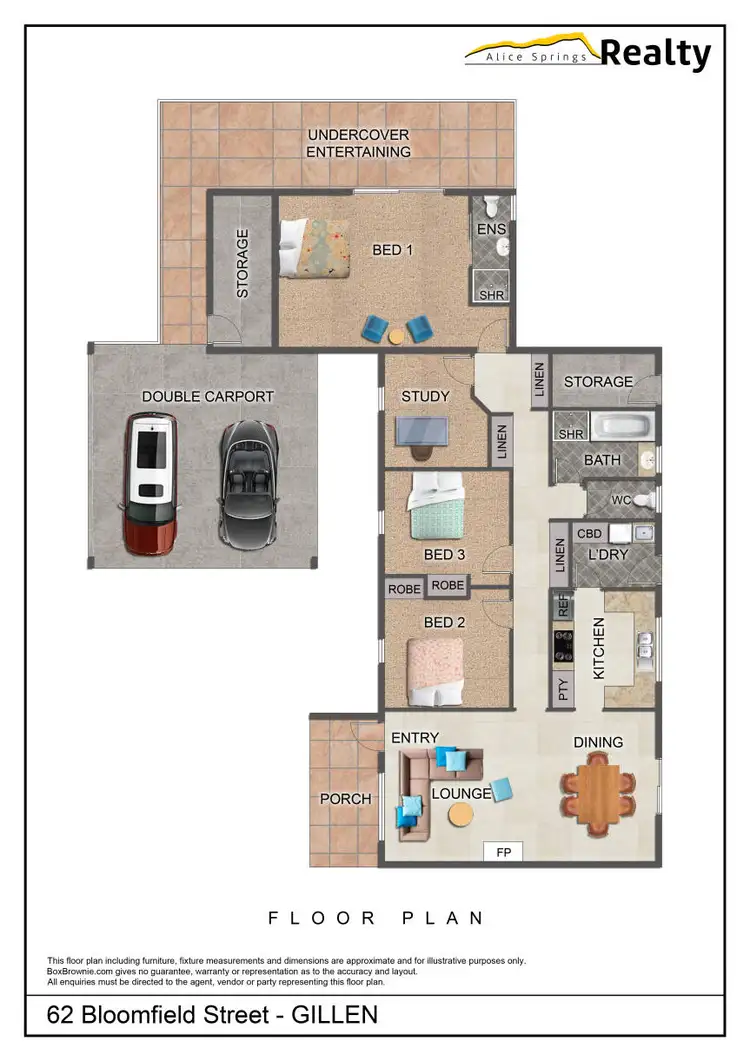 Floorplan of Homely house listing, 62 Bloomfield Street, Gillen NT 870