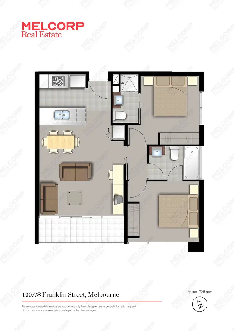 Floorplan of Homely apartment listing, 1007/8 Franklin Street, Melbourne VIC 3000