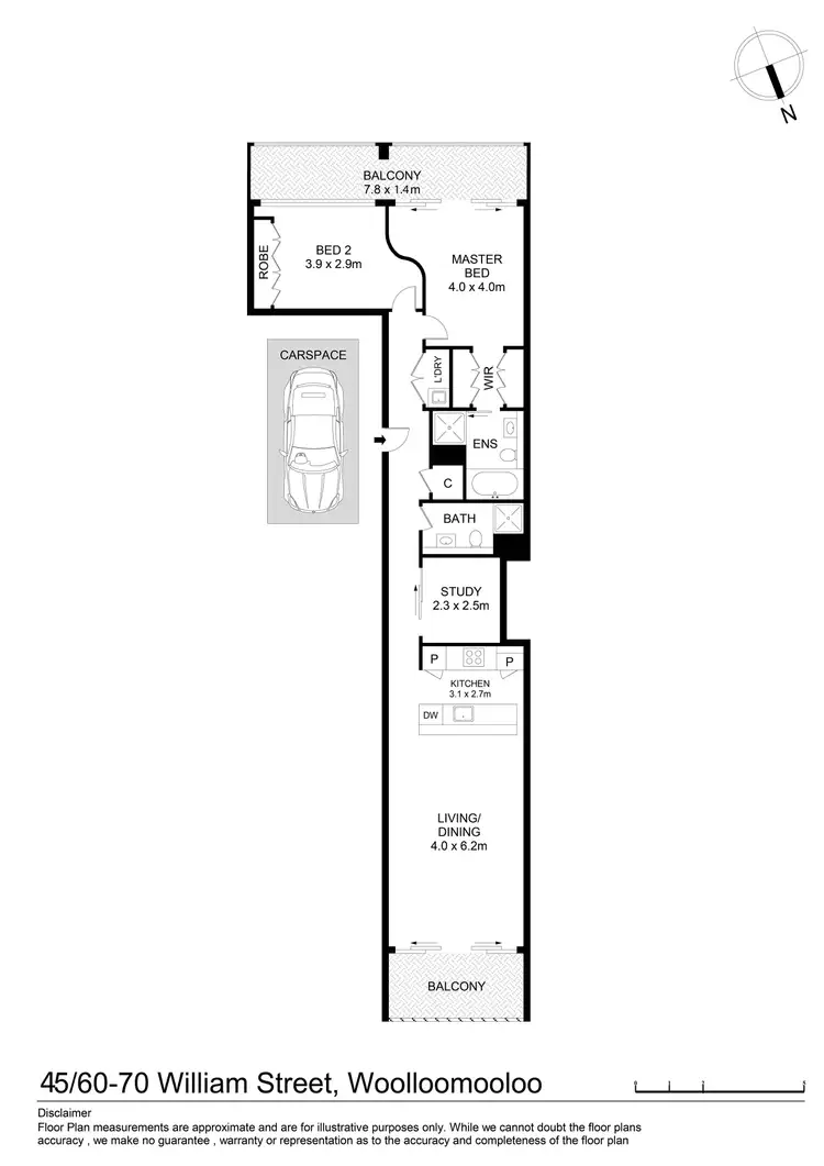Floorplan of Homely unit listing, 45/60-70 William Street, Woolloomooloo NSW 2011