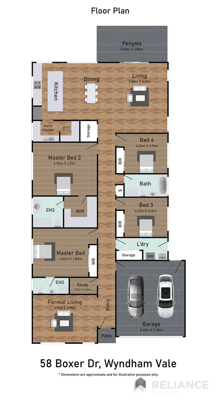 Floorplan of Homely house listing, 58 Boxer Drive, Wyndham Vale VIC 3024