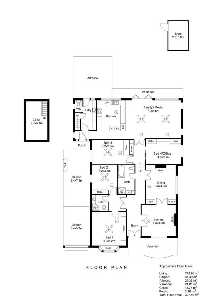 Floorplan of Homely house listing, 7 Seaton Avenue, Hazelwood Park SA 5066