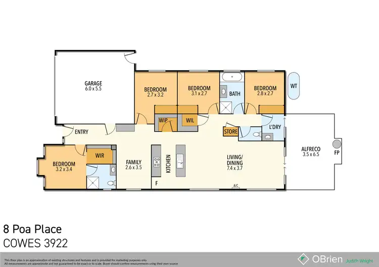 Floorplan of Homely house listing, 8 Poa Place, Cowes VIC 3922