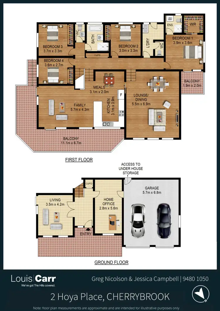 Floorplan of Homely house listing, 2 Hoya Place, Cherrybrook NSW 2126