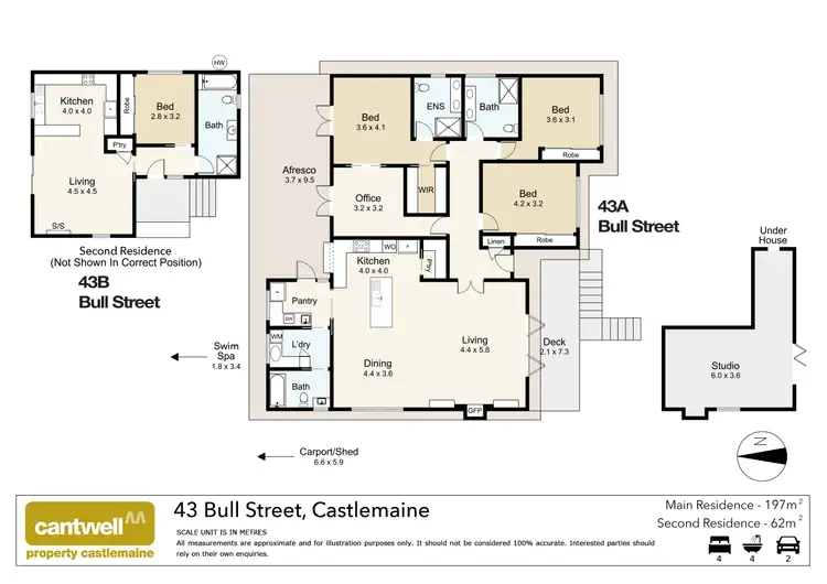 Floorplan of Homely house listing, 43A & 43B Bull Street, Castlemaine VIC 3450