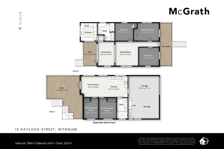 Floorplan of Homely house listing, 12 Haylock Street, Wynnum QLD 4178