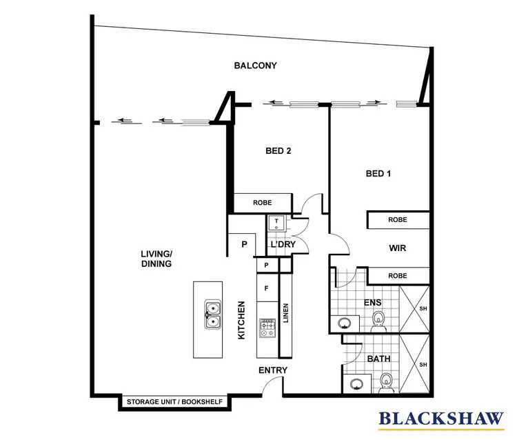 Floorplan of Homely unit listing, 57/7 State Circle, Forrest ACT 2603
