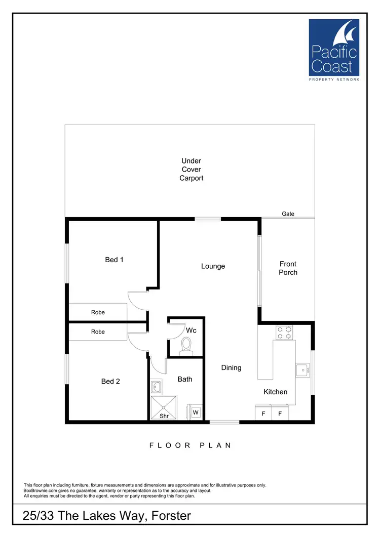 Floorplan of Homely unit listing, 25/33 The Lakes Way, Forster NSW 2428