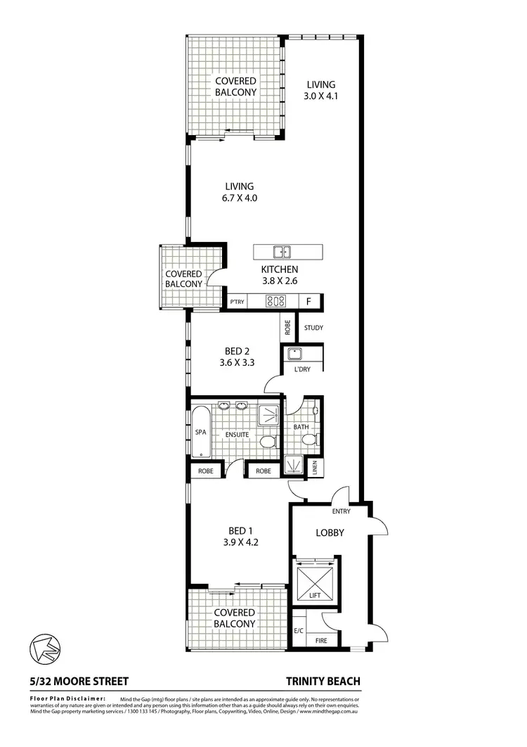 Floorplan of Homely apartment listing, 5/32 Moore Street, Trinity Beach QLD 4879