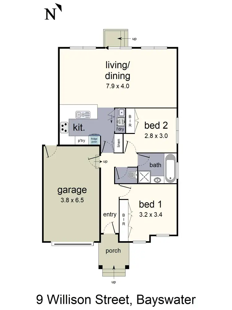 Floorplan of Homely unit listing, 9 Willison Street, Bayswater VIC 3153