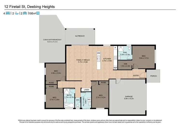 Floorplan of Homely house listing, 12 Firetail Street, Deebing Heights QLD 4306