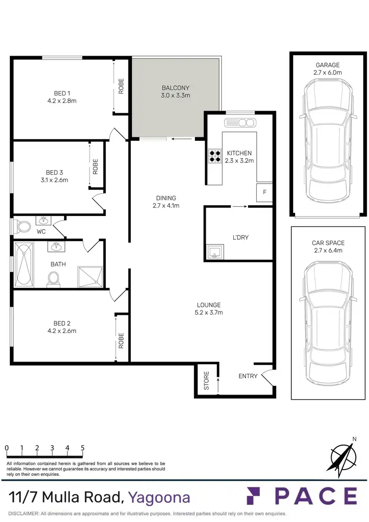 Floorplan of Homely apartment listing, 11/7 Mulla Road, Yagoona NSW 2199