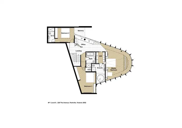 Floorplan of Homely apartment listing, 4P/228 The Avenue, Parkville VIC 3052