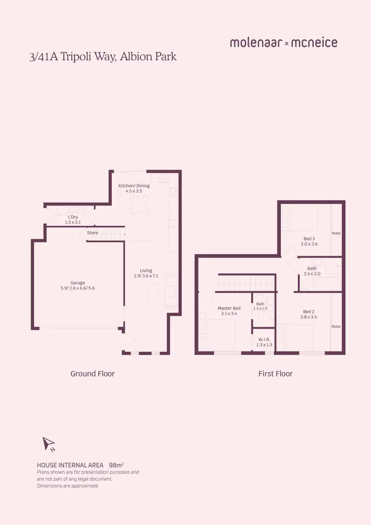 Floorplan of Homely townhouse listing, 3/41A Tripoli Way, Albion Park NSW 2527