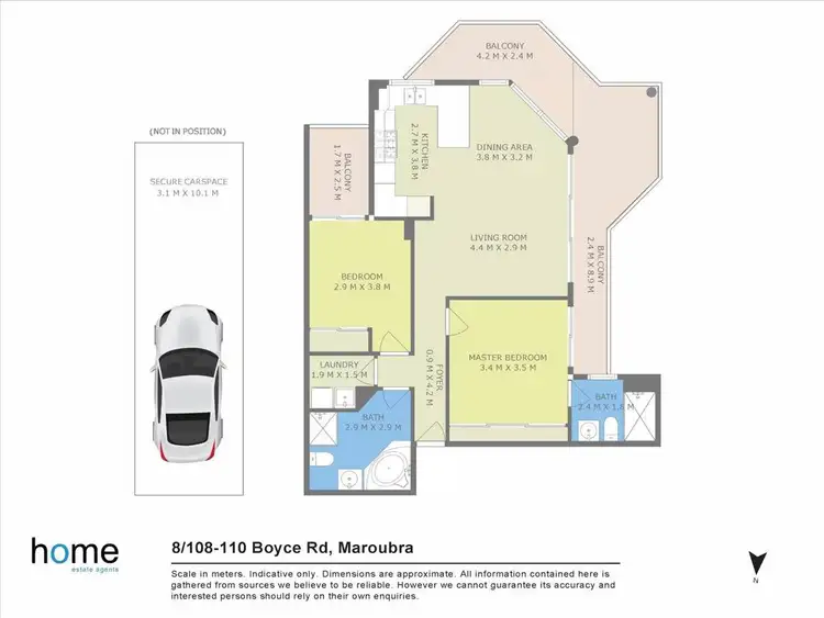 Floorplan of Homely apartment listing, 8/108-110 Boyce Road, Maroubra NSW 2035