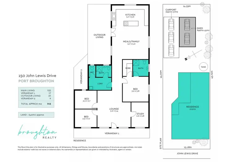 Floorplan of Homely house listing, 150 John Lewis Drive, Port Broughton SA 5522