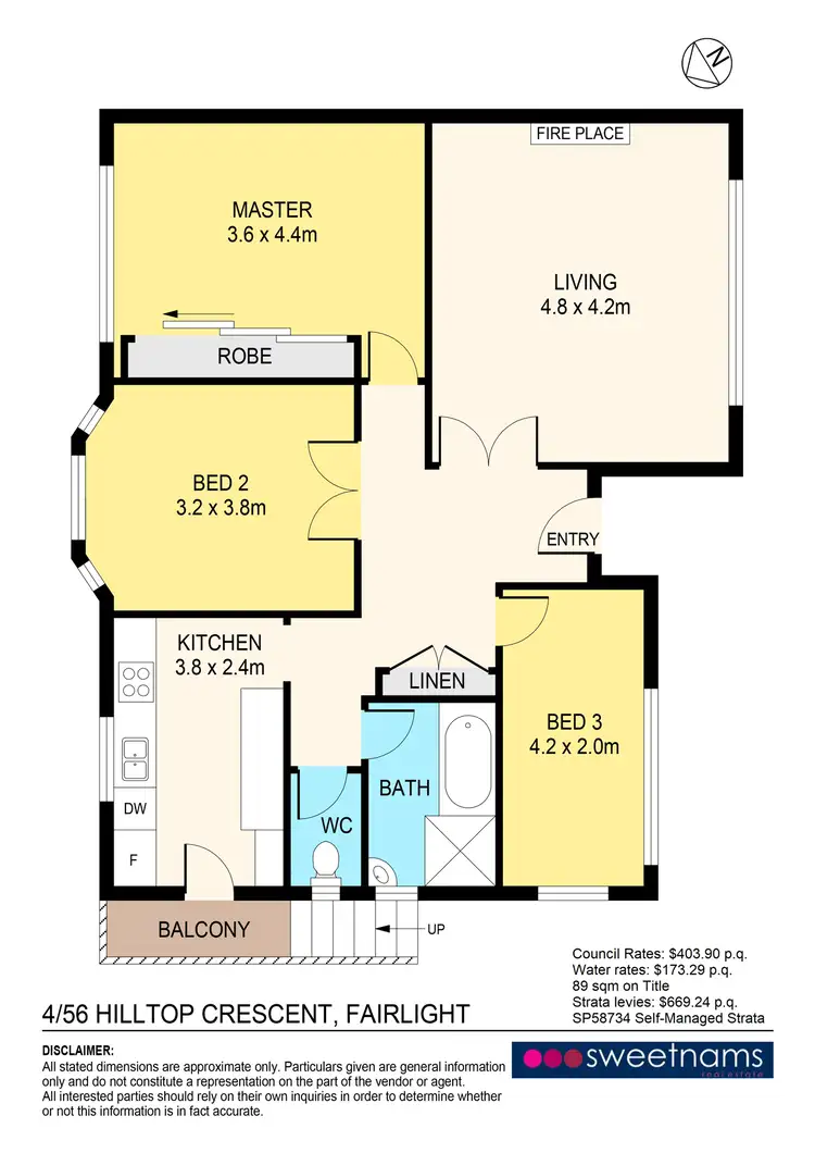 Floorplan of Homely apartment listing, 4/56 Hilltop Crescent, Fairlight NSW 2094