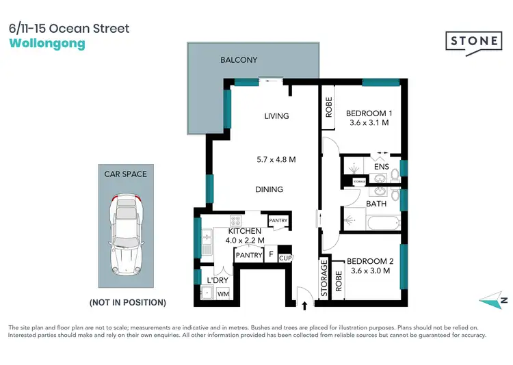 Floorplan of Homely apartment listing, 6/11-15 Ocean Street, Wollongong NSW 2500