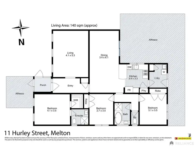Floorplan of Homely house listing, 11 Hurley Street, Melton VIC 3337
