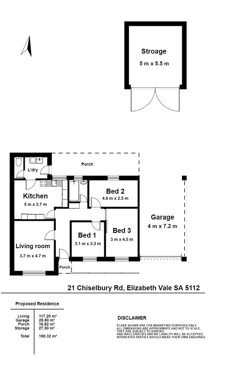 Floorplan of Homely house listing, 21 Chiselbury Road, Elizabeth Vale SA 5112