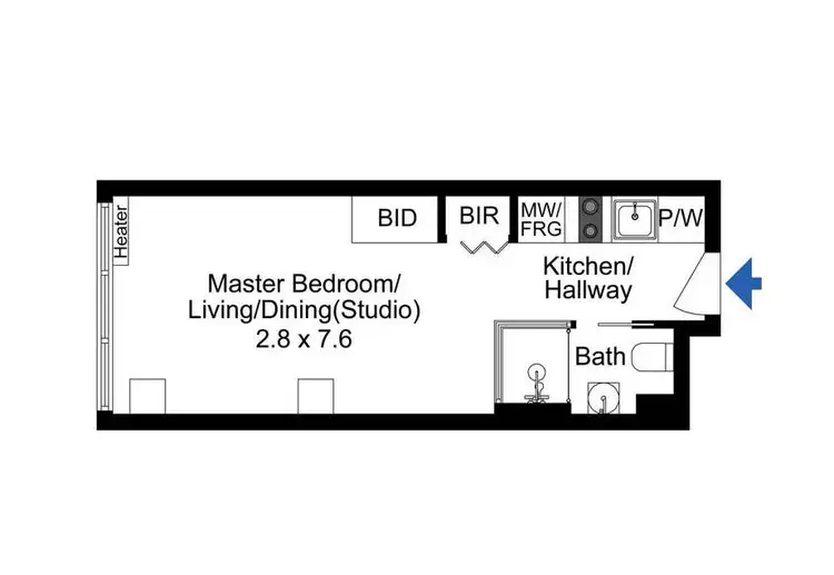 Floorplan of Homely unit listing, 709/181 A'beckett Street, Melbourne VIC 3000
