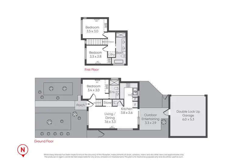 Floorplan of Homely townhouse listing, 1/48 Powlett Street, Altona Meadows VIC 3028
