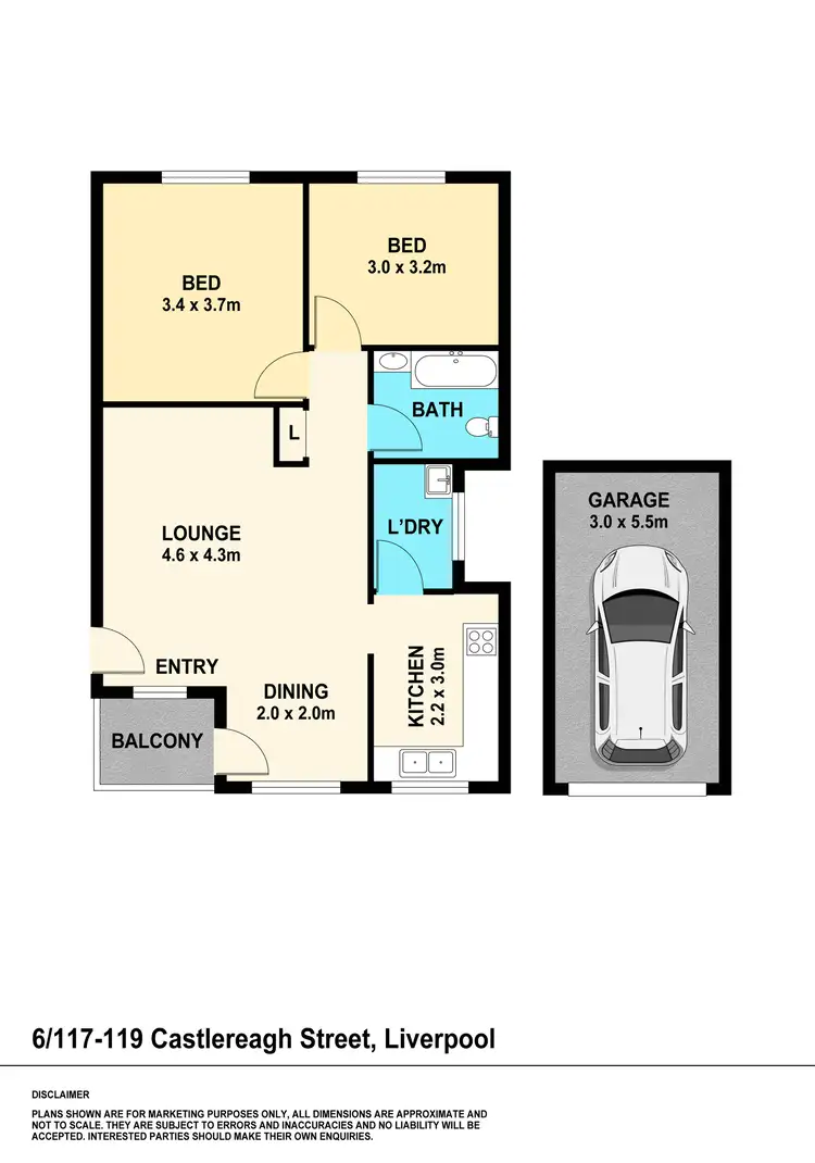Floorplan of Homely apartment listing, 6/117-119 Castlereagh Street, Liverpool NSW 2170