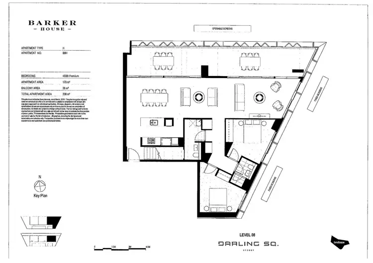 Floorplan of Homely apartment listing, 804/70 Tumbalong Boulevard, Haymarket NSW 2000