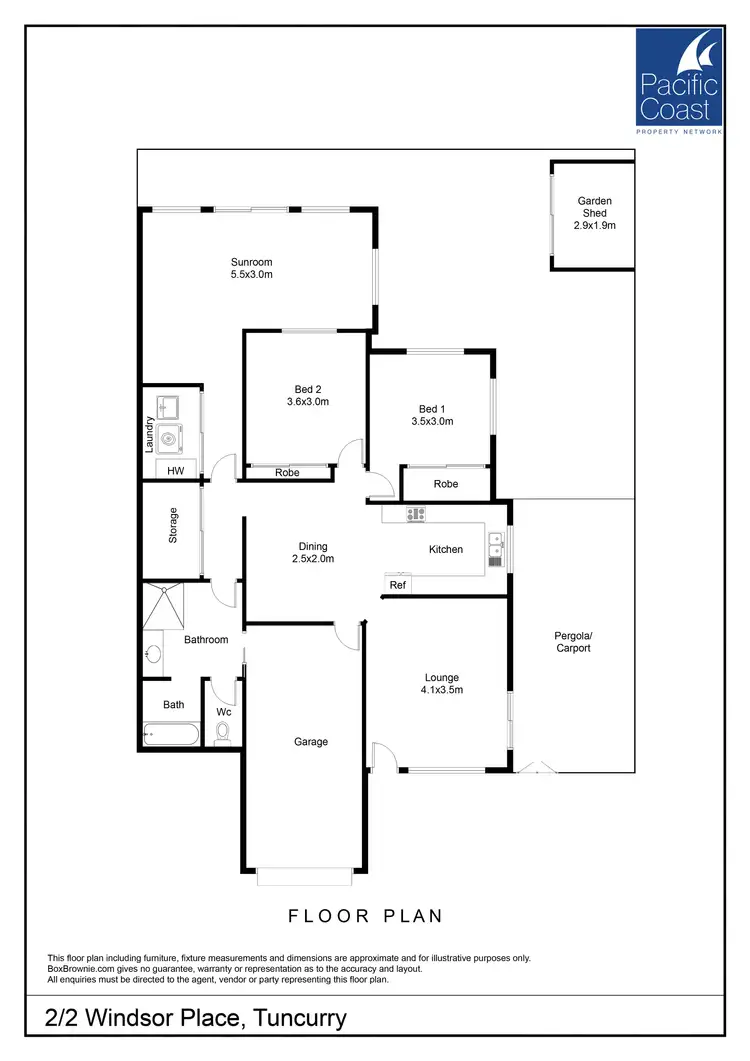 Floorplan of Homely villa listing, 2/2 Windsor Place, Tuncurry NSW 2428