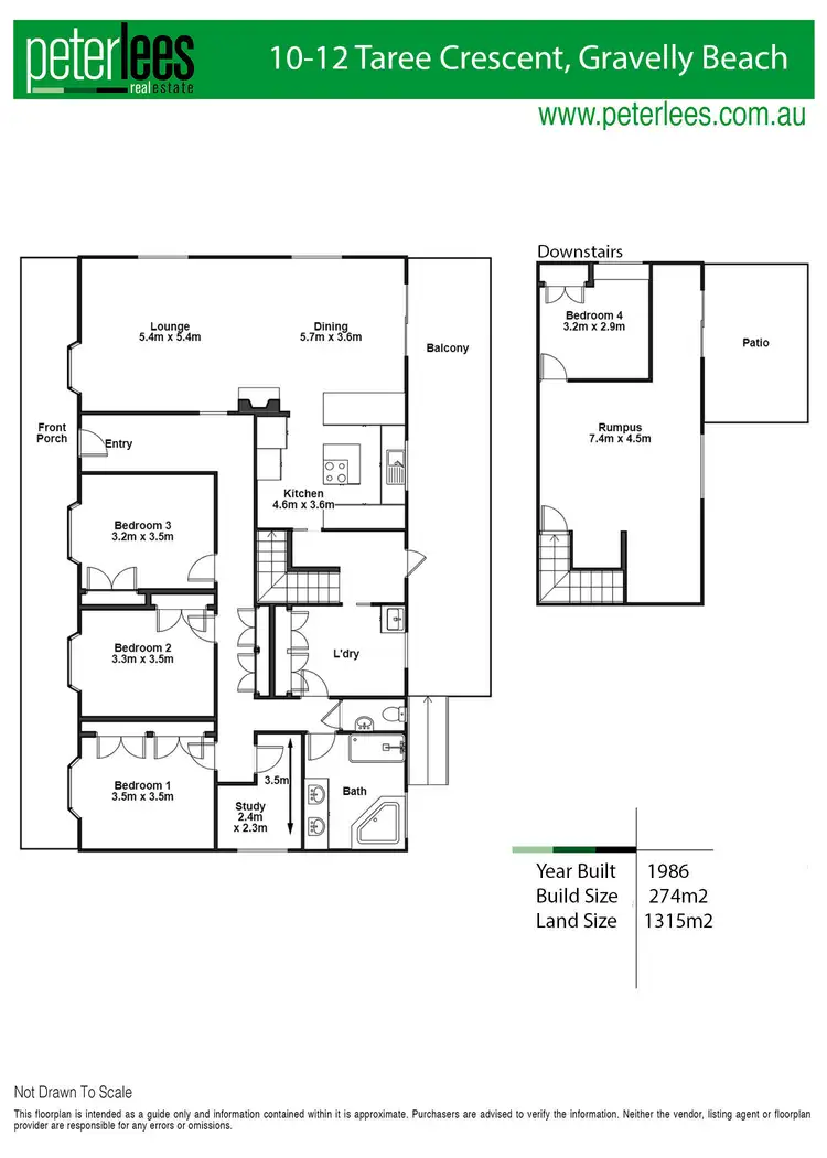 Floorplan of Homely house listing, 10-12 Taree Crescent, Gravelly Beach TAS 7276