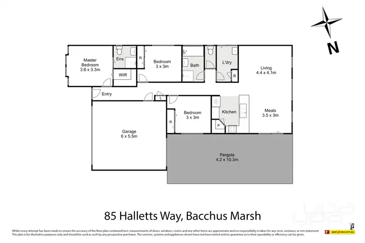 Floorplan of Homely house listing, 85 Halletts Way, Bacchus Marsh VIC 3340