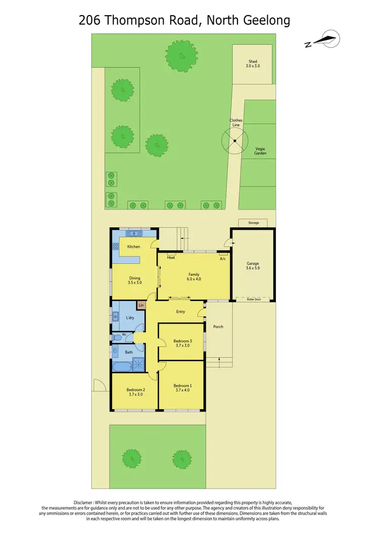 Floorplan of Homely house listing, 206 Thompson Road, North Geelong VIC 3215