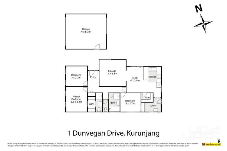 Floorplan of Homely house listing, 1 Dunvegan Drive, Kurunjang VIC 3337