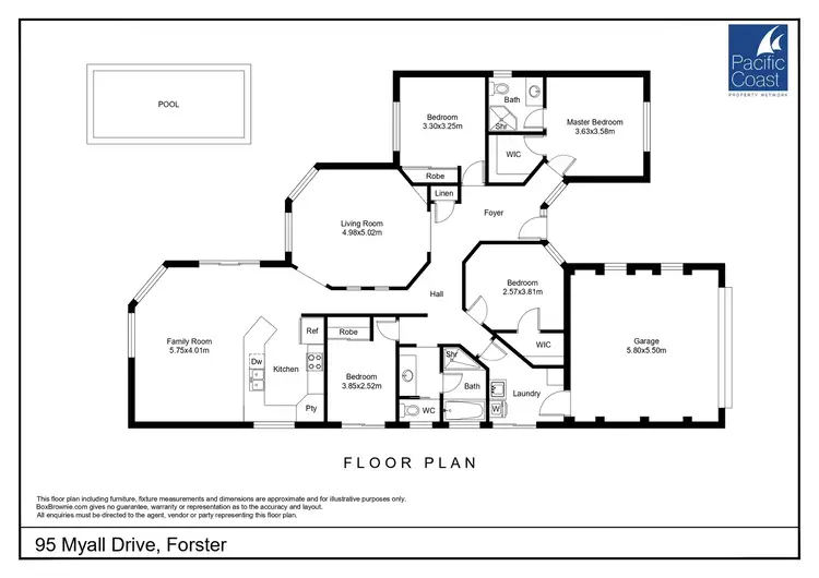 Floorplan of Homely house listing, 95 Myall Drive, Forster NSW 2428
