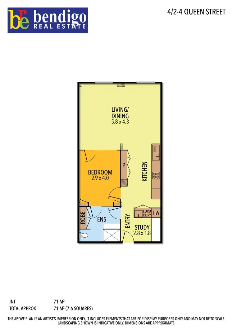 Floorplan of Homely house listing, 4/2-4 Queen Street, Bendigo VIC 3550