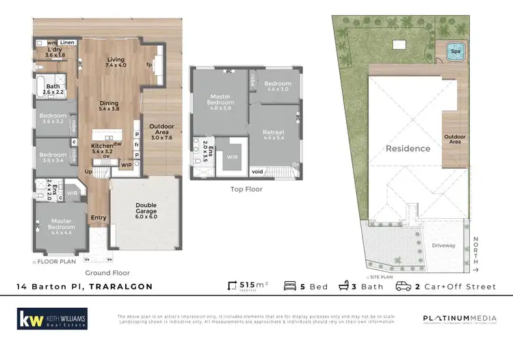 Floorplan of Homely house listing, 14 Barton Place, Traralgon VIC 3844