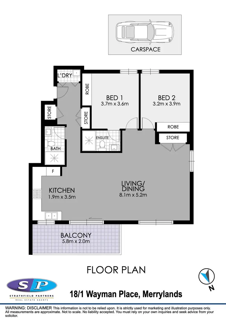 Floorplan of Homely apartment listing, 18/1-3 Wayman Place, Merrylands NSW 2160