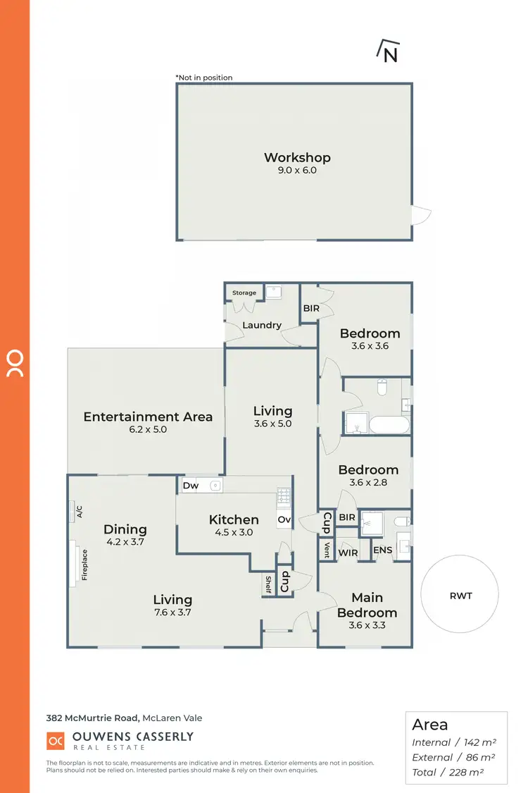 Floorplan of Homely rural property listing, 382 McMurtrie Road, Mclaren Vale SA 5171