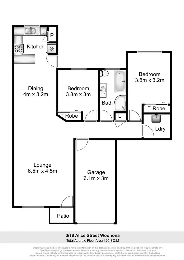 Floorplan of Homely unit listing, 3/18 Alice Street, Woonona NSW 2517
