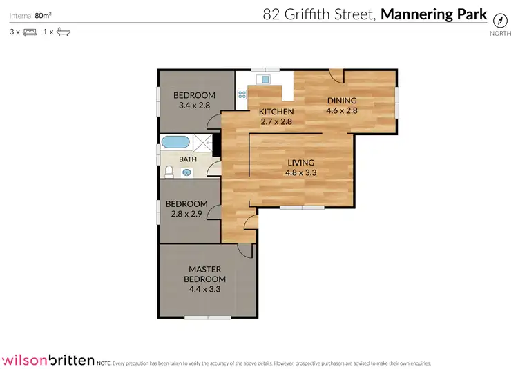 Floorplan of Homely house listing, 82 Griffith Street, Mannering Park NSW 2259