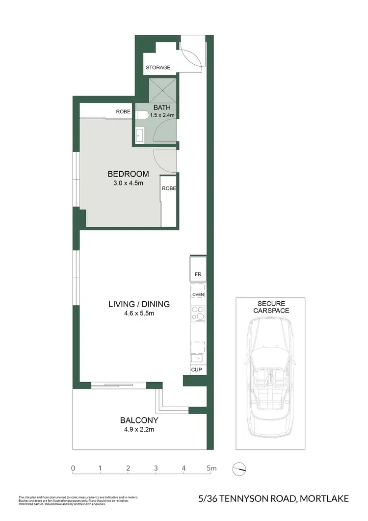 Floorplan of Homely apartment listing, 5/36 Tennyson Road, Mortlake NSW 2137