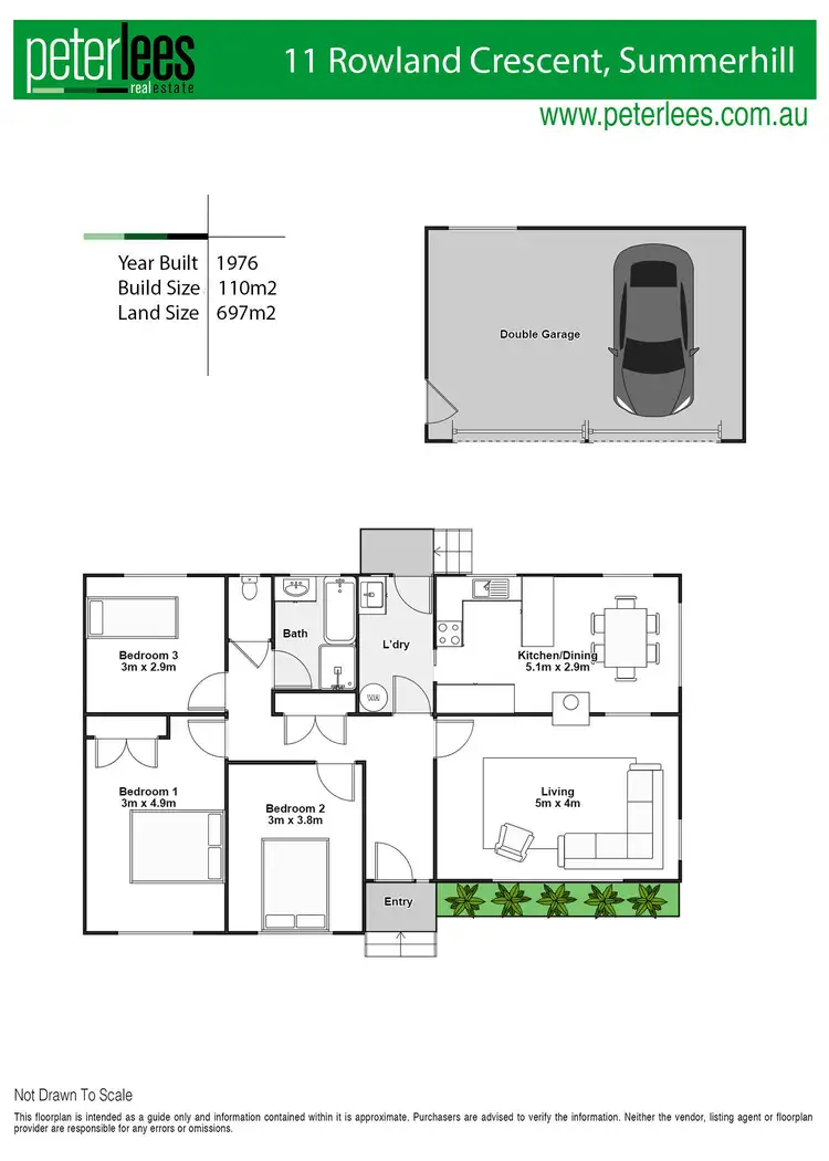 Floorplan of Homely house listing, 11 Rowland Crescent, Summerhill TAS 7250