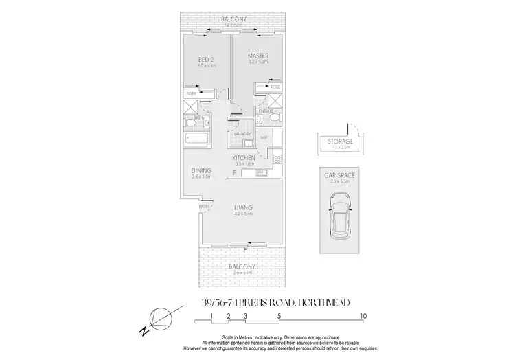 Floorplan of Homely apartment listing, 39/56 - 74 Briens Road, Northmead NSW 2152