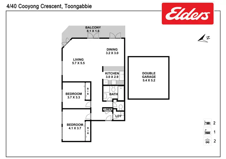 Floorplan of Homely unit listing, 4/40 Cooyong Crescent, Toongabbie NSW 2146