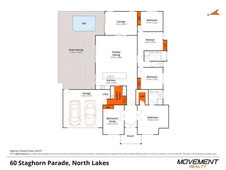 Floorplan of Homely house listing, 60 Staghorn Parade, North Lakes QLD 4509