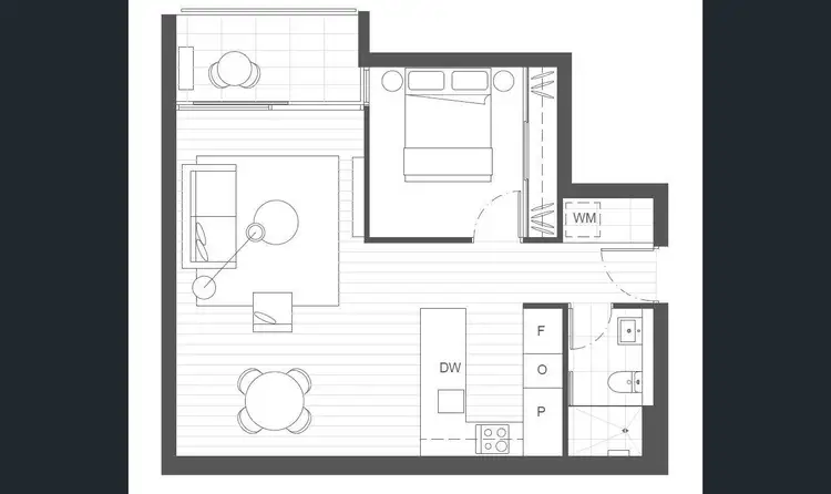 Floorplan of Homely apartment listing, 209/58 Villiers Street, North Melbourne VIC 3051